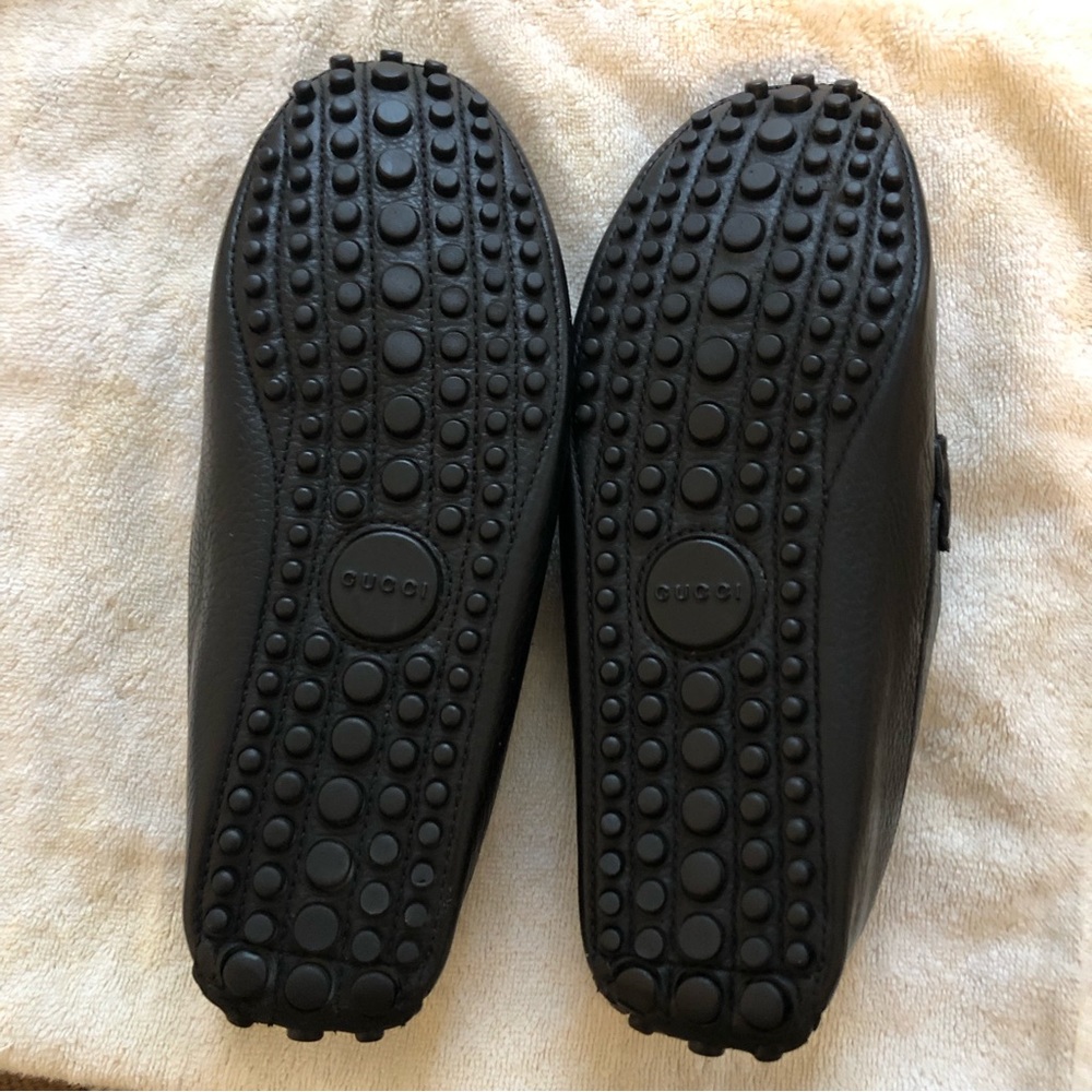 Gucci Men's driver with Web loafers - Picture 4 of 15